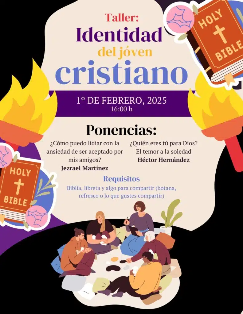 se muestra un grupo de j&oacute;venes jugando y aprendiendo, invit&aacute;ndolos al taller "Identidad del Joven Cristiano" Febrero 1&deg;